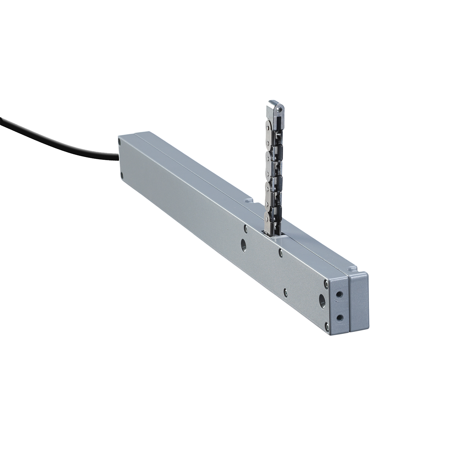Lüftungskettenantrieb LM AC 230 V von Kingspan STG für automatische Fensterlüftung und natürliche Belüftung von Gebäuden.