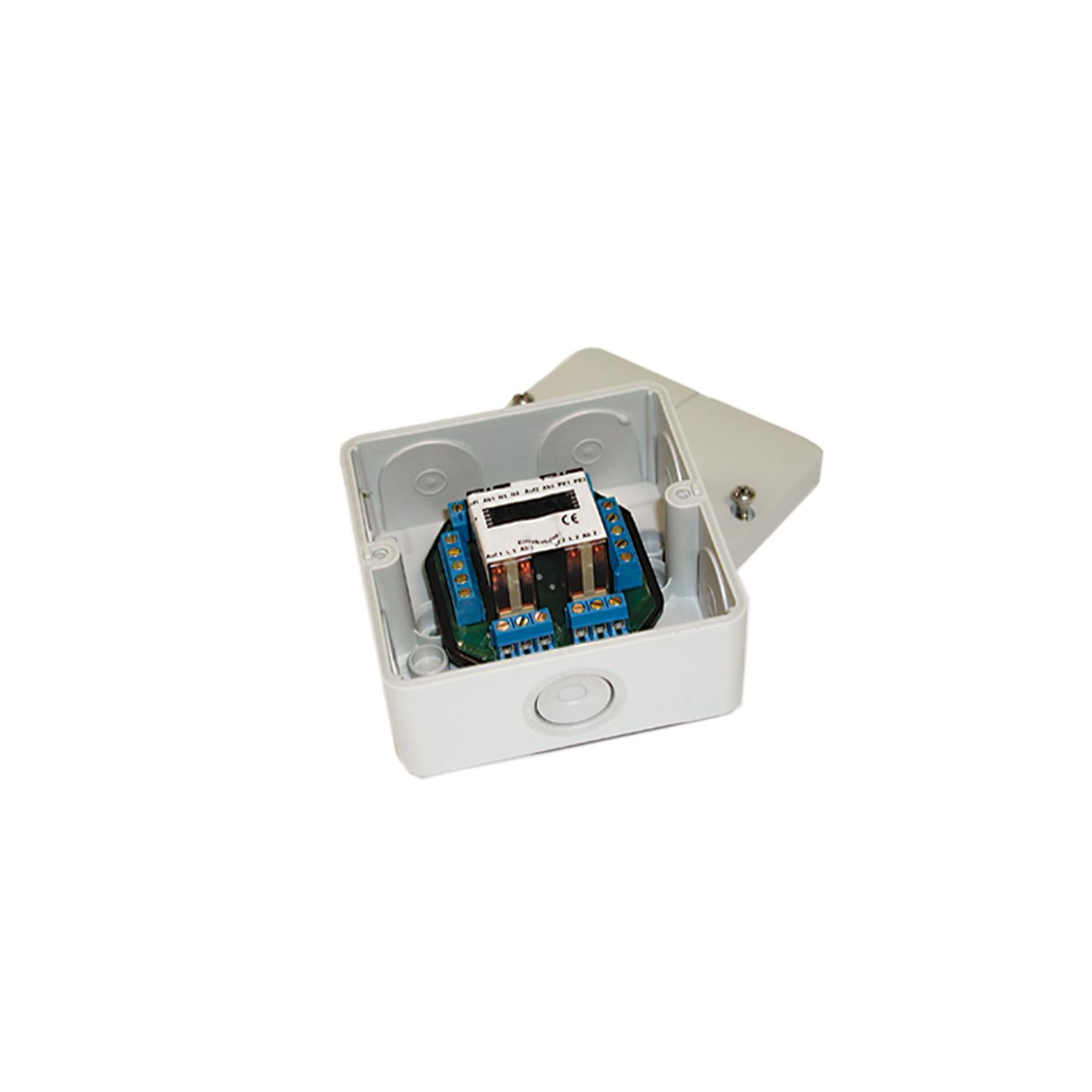 Gruppenschaltmodul GSM2G von Kingspan STG zum Anschluss und zur Steuerung von 230-V-Antrieben in einer Lüftungsgruppe.