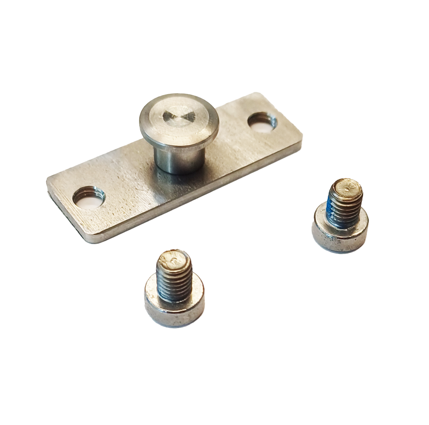 Montagezubehör für Riegelmotor RM mini – Alu-Systeme Raico, Gutmann, Schüco Pilzkopf-Zubehör für RM mini – Befestigungselement für Riegelmotor auf Alu-Beschlag, inkl. Trägerplatte und Sechskantschrauben