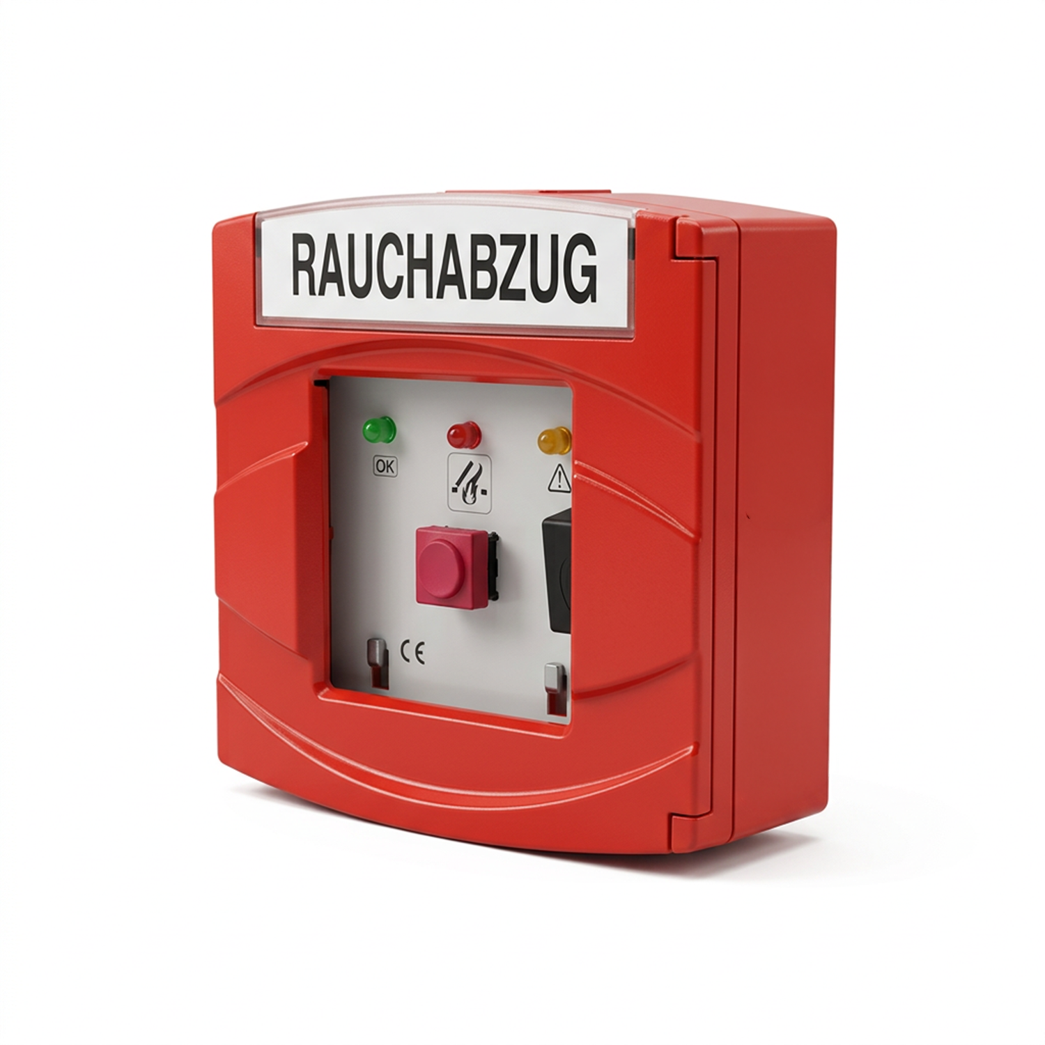 Kingspan STG RWA-Bedienstelle RBH 3A Alu in Rot zur manuellen Auslösung von Rauch- und Wärmeabzugsanlagen.