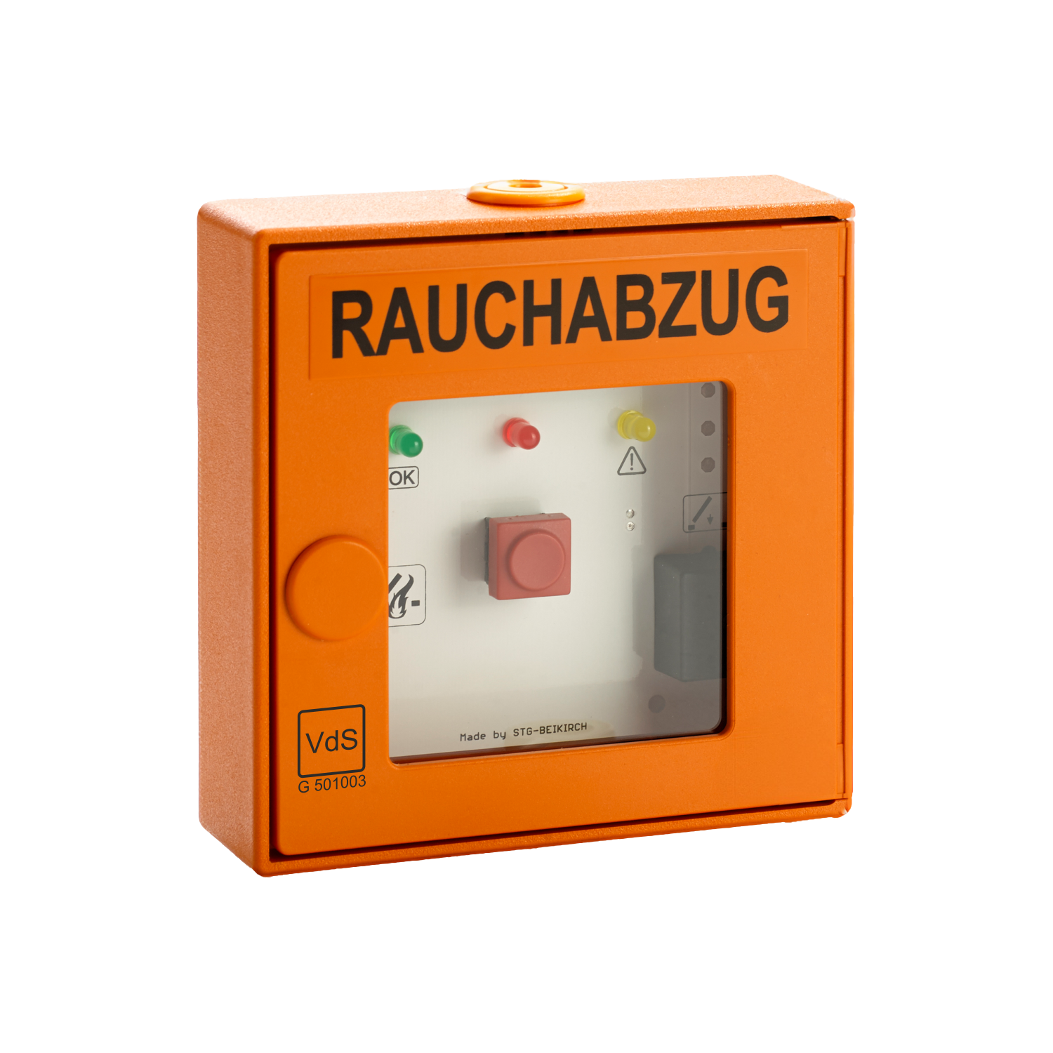 RBH/3A/VdS – VdS-zertifizierte RWA-Bedienstelle mit LED-Anzeige & Schlüsselschalter | Kingspan STG RWA-Bedienstelle RBH/3A/VdS von Kingspan STG – manuelle Auslöseeinheit mit LED-Anzeige, Schlüsselschalter und VdS-Zertifizierung zur sicheren Steuerung von Rauch- und Wärmeabzugsanlagen.